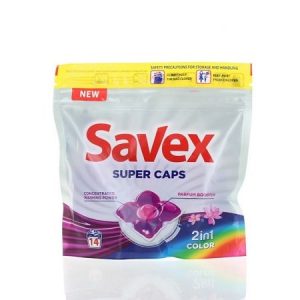 Detergent capsule Savex 2 in 1 Color 14 spalari